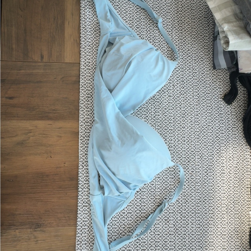 Aqua Sky Blue Bikini Top